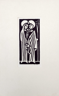 Vítečková Kateřina – Svatá rodina, původní dřevořez, 1964