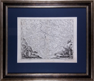 Čechy – Pfeffel, Johann Andreas, Regni Bohemiae tabula, mědiryt, 1735, prodej staré mapy