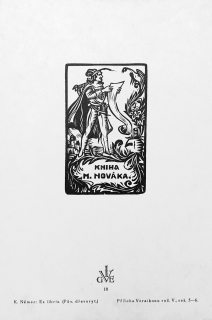 Němec Karel – Kniha M. Nováka, dřevoryt, 1919