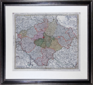 Čechy – Homannovi dědicové, původní mědiryt, ca 1740, prodej staré mapy