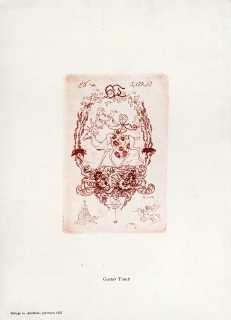 Traub Gustav – Ex libris HT (?), lept, 1922