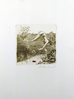 Odehnal Antonín – Ex Libris Ctirad Bič, mědiryt, ca 1990