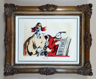 Tichý František – Fratellini, autorský tisk, čtyřbarevná litografie, 1937