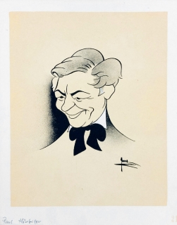 Novotný Jan Blahoslav – Paul Hörbiger (Hvězdám blíž...), litografie, 1943