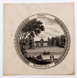 Veltrusy. Zámek Veltrusy, původní lept ca 1800