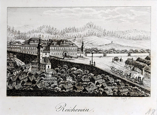 Rychnov nad Kněžnou – Josef Zutz, původní mědiryt, ca 1825