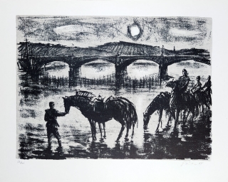Říha Josef – Květen, litografie, 1965