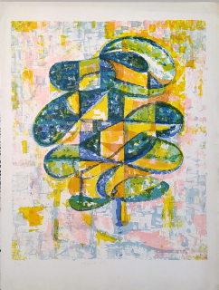 Kompánek Vladimír – Bez názvu, litografie, 1967