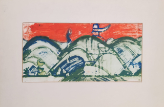 Strnadel Antonín – Bez názvu, kombinovaná technika, ca 1965