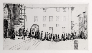 Schinnerer Adolf – Kirchgänger, Arezzo, lept, ca 1915