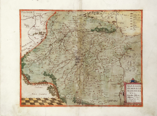 Morava – Maravaniae Seu Moraviae, Cornelius de Jode, původní mědiryt, 1593