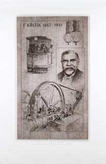 Minka Petr – František Křižík 1847–1941, lept, 2001