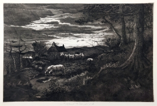 Winter Richard D. – Klekání, původní lept, ca 1910