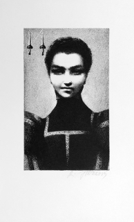 Jiřincová Ludmila – Dívka M., původní litografie, 1945