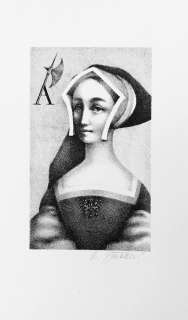 Jiřincová Ludmila – Dívka A., původní litografie, 1945