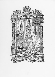 Konůpek Jan – Z knihovny Františka Navrátila, lept, ca 1930