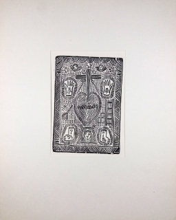 Lidový dřevoryt  –  z původního štočku,  ca 1930, grafický list