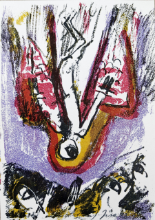 Jíra Josef – Ikaros, původní barevná litografie, 1991
