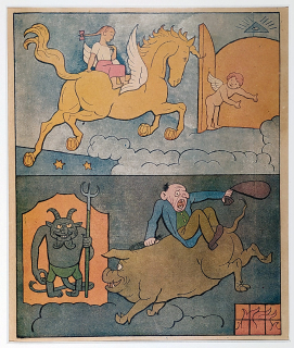 Lada Josef – knižní ilustrace, barevná zinkografie, 1. vydání, 1920