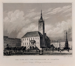 Olomouc – Carl Würbs, Poppel Johann, původní oceloryt, 1845