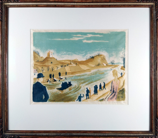 Kaplický Josef – Podbaba, původní barevná litografie na japanu, 1922