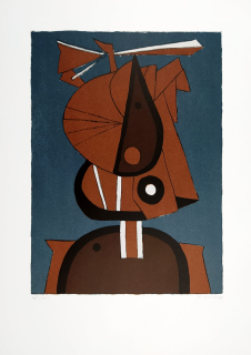 Gross František – Bez názvu, původní barevná litografie, ex. č. 45/100, 1981