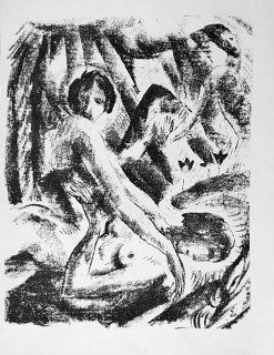 Eberz Josef – Salvation (Erlösung), původní litografie, 1919