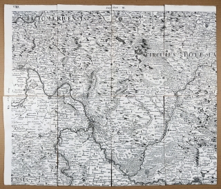 Müllerova velká mapa Čech – VIII. sekce, Johann Christoph Müller, mědiryt, 1722