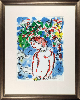 Chagall Marc – Spring day, Jarní den, původní barevná litografie, 1972