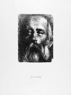 Kaplický Josef – Jaroslav Vrchlický, z alba České hlavy, litografie, 1949