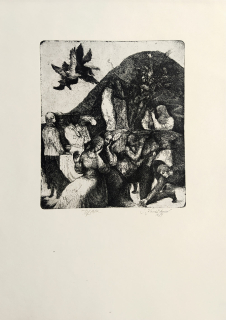 Kantůrková Ivana – PF 1982, původní lept a suchá jehla, 1982