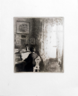 Švabinský Max – U klavíru, původní lept, 1907