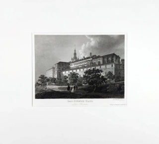 Praha – Chrám sv. Víta na Hradčanech, Vincenc Morstadt, V. Merklas, oceloryt, 1835
