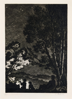 Bouda Cyril – U ohně, lept a suchá jehla, 1927