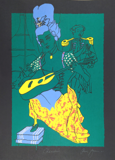 Jirků Boris – Cherubín, barevná serigrafie, 2000