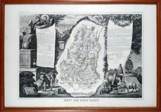 Francie – Grand Est, Haut–Rhin, Laguillerune et Ramaud, původní oceloryt, ca 1860