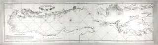 Velká námořní mapa – Jaderské a Jónské moře, soulep pěti původních litografií, 1844