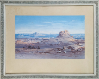Hildebrandt Eduard – Akropolis v Athénách, barevná litografie, 1852