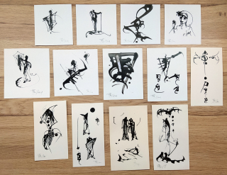 Hochman Bohumír Bob – Konvolut III., 23 kreseb tuší na papíře, 1997–2002