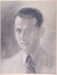 Pešek Jan – Portrét muže, kresba uhlem, 1935