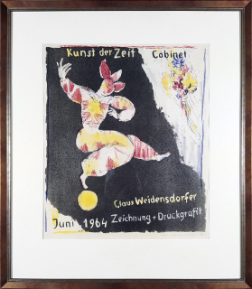 Weinesdorfer Claus – Vlastní plakát k výstavě 1964, barevná litografie, 1964