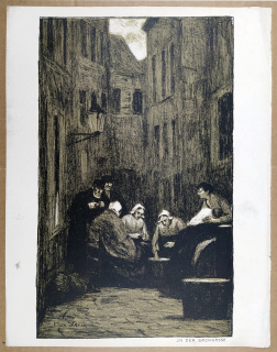 Stern Max – In der Sackgasse, původní litografie, ca 1900