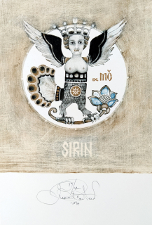 Richterová Marina – Sirin, Ex libris MČ, barevná litografie, 2017