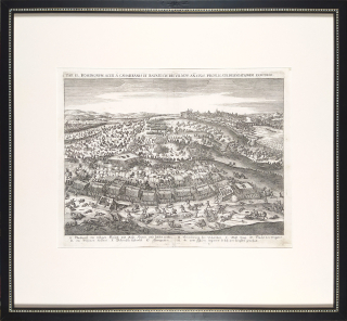 Praha – Bitva na Bílé hoře, Joan Sadeler, Matthias Merian, původní mědiryt, 1635