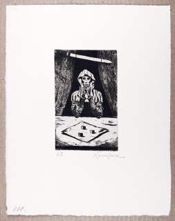 Konůpek Jan – Úzkost, původní lept, 1940