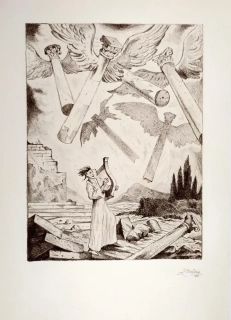 Konůpek Jan – Z Orfea, původní litografie, 1944