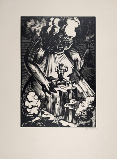 Konůpek Jan – Bez názvu, původní dřevoryt, ca 1930