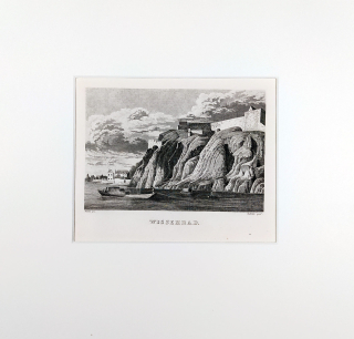 Praha – Vyšehrad, C. Würbs, původní oceloryt, 1836