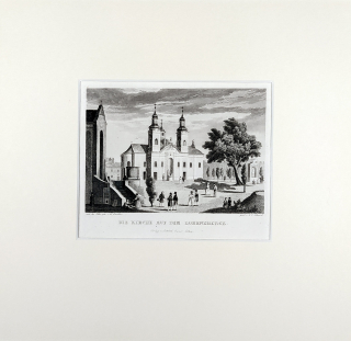 Praha – Kostel sv. Vavřince na Petříně, W. Kandler, původní oceloryt, 1836