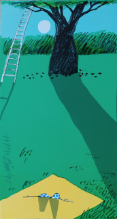 Bím Tomáš – V koruně stromu, původní barevná litografie, 1995
